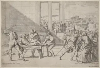 Martyrdom of Saint Andrew, by Carlo Maratta, ink, 1669