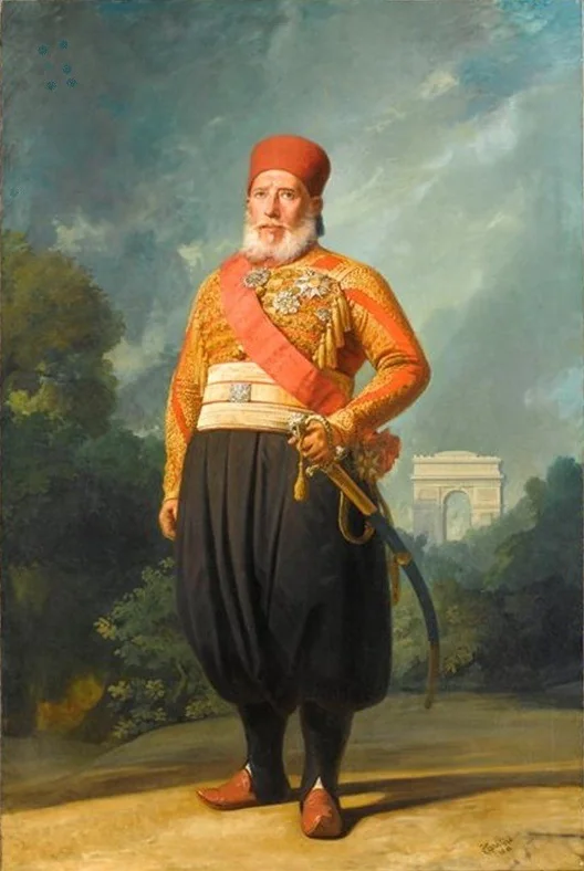 Portrait of Ibrahim Pasha of Egypt (1789–1848), detail