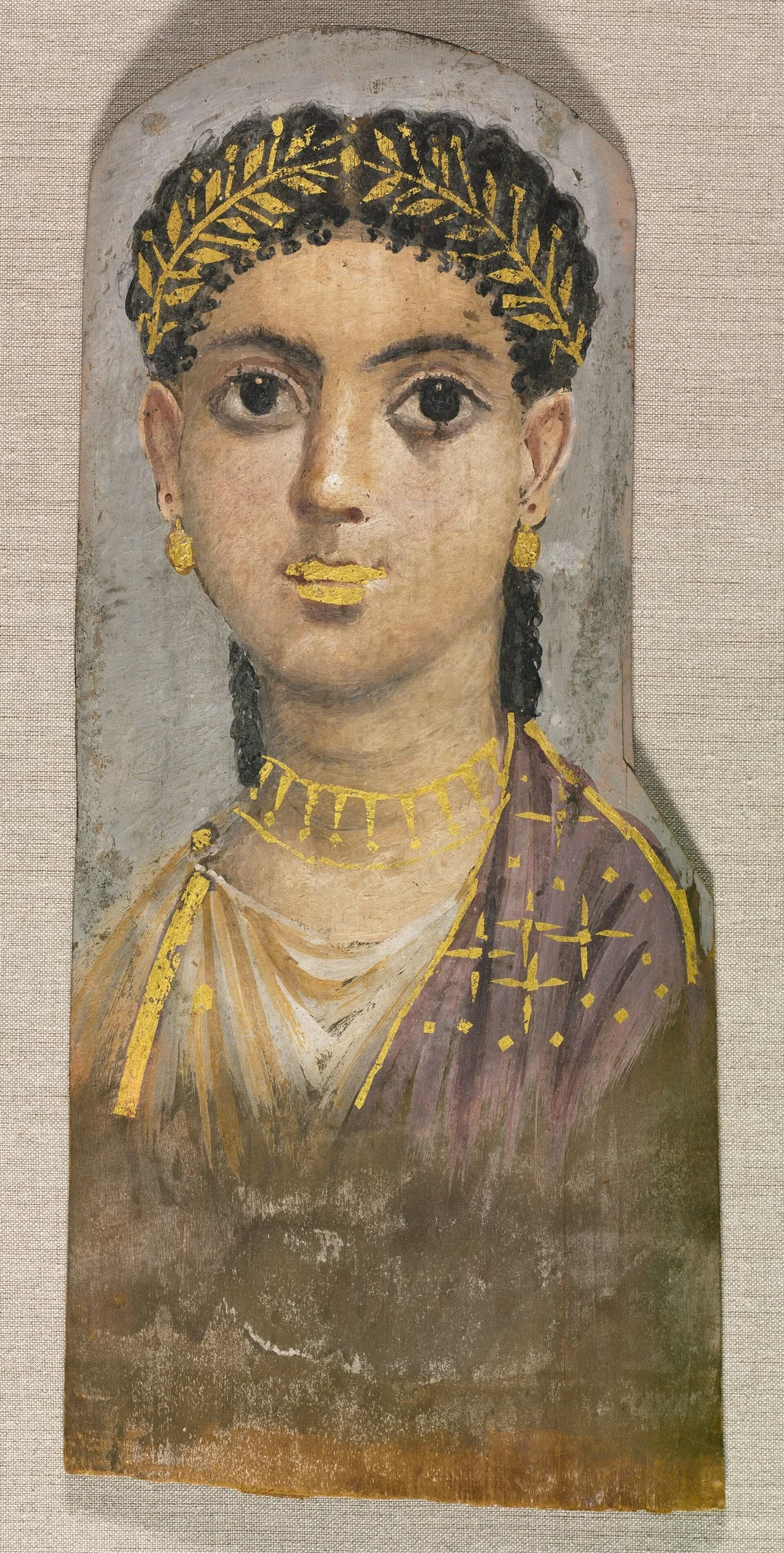 Funerary Portrait of a Young Girl, detail