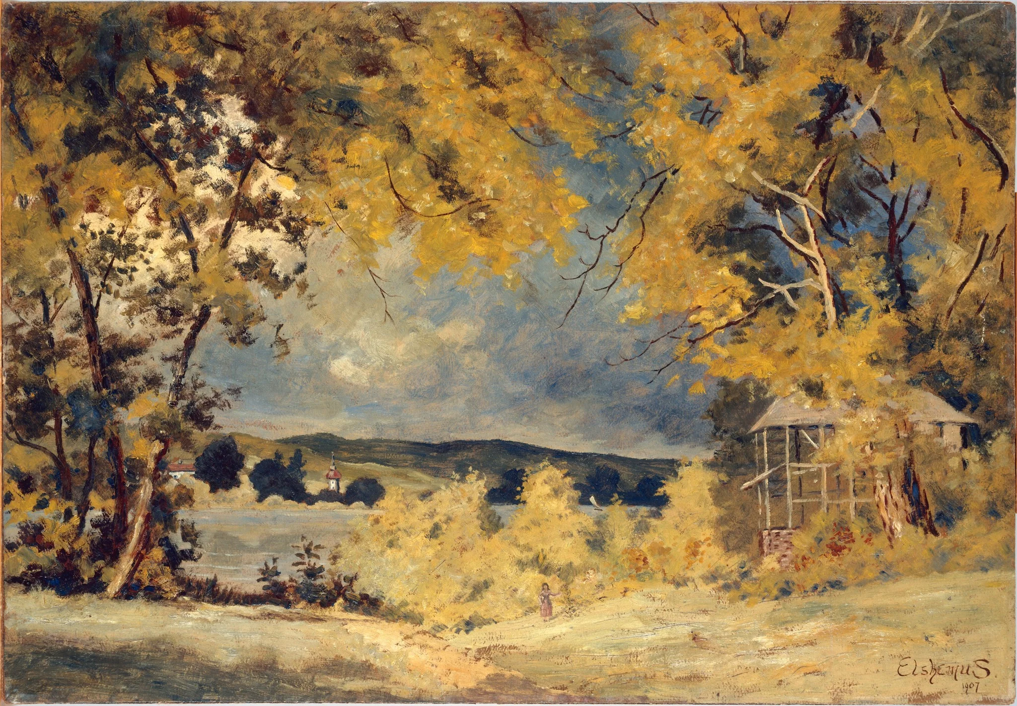 Landscape, Binghamton, New York, detail