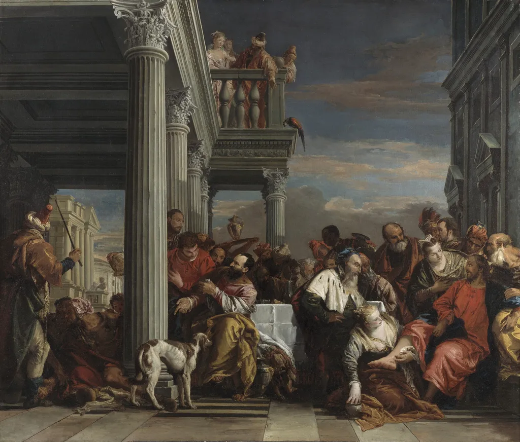 Christ in the House of Simon the Pharisee, by Giovanni Battista Tiepolo, oil, 1761