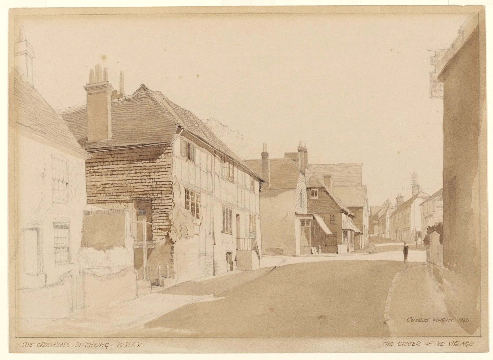 The Cross Roads, Ditchling, detail