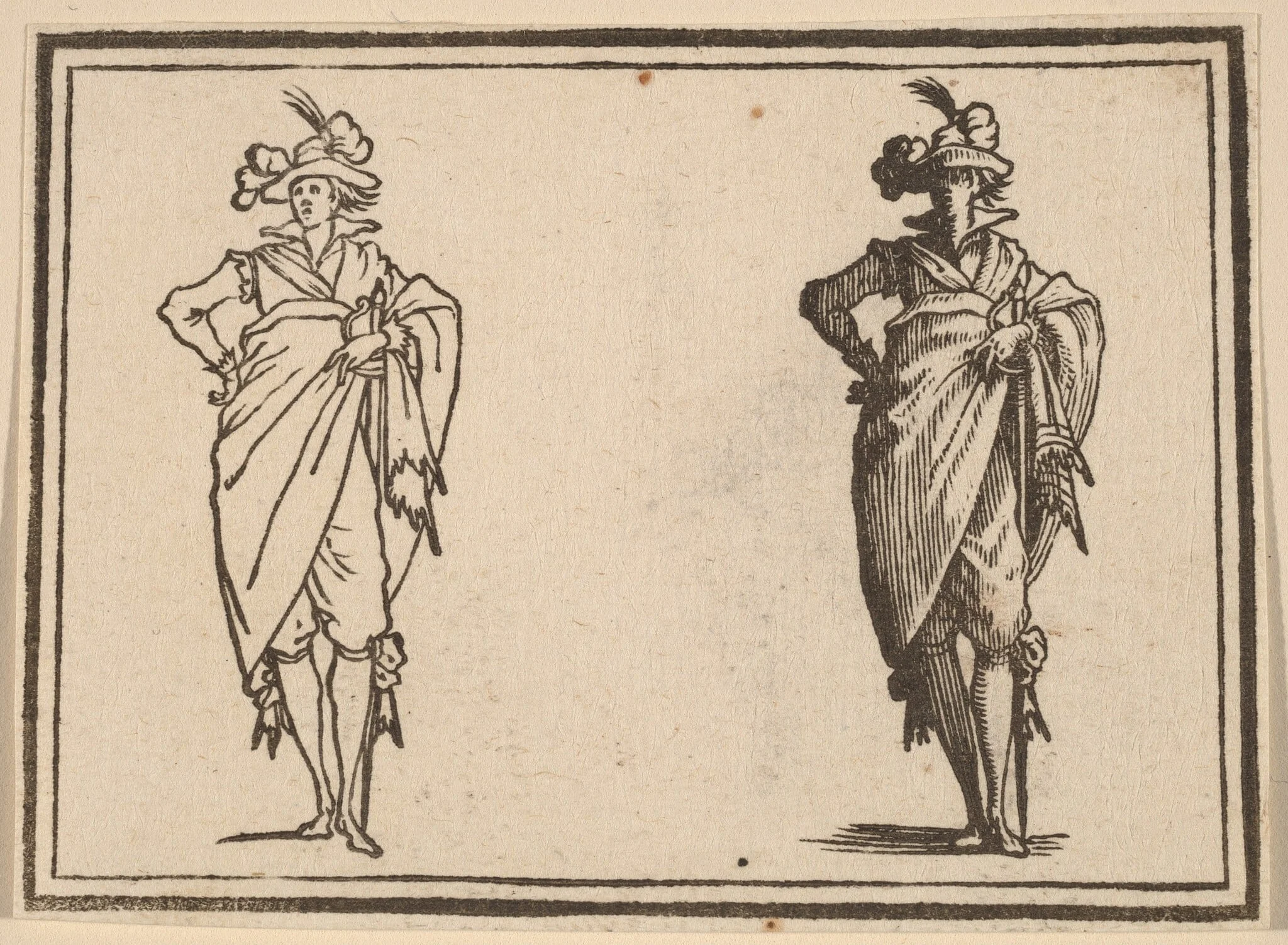 Gentleman Viewed from the Front with Hand on Hips, detail