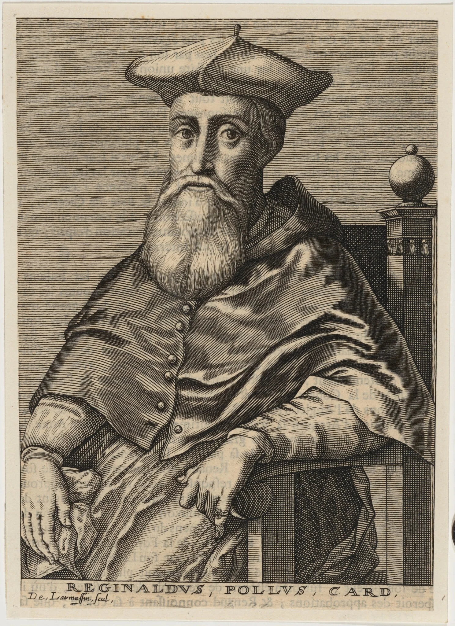 Cardinal Reginald Pole, Archbishop of Canterbury, detail