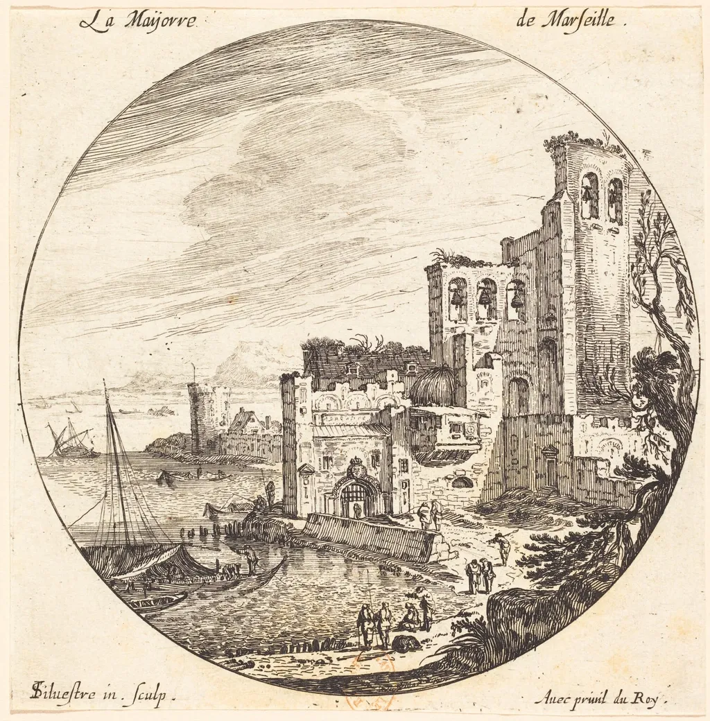 La Maijorre de Marseille, by Israël Silvestre, ink, 1656