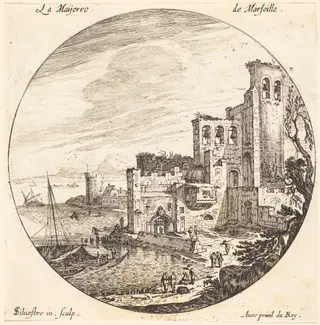 La Maijorre de Marseille, by Israël Silvestre, ink, 1656