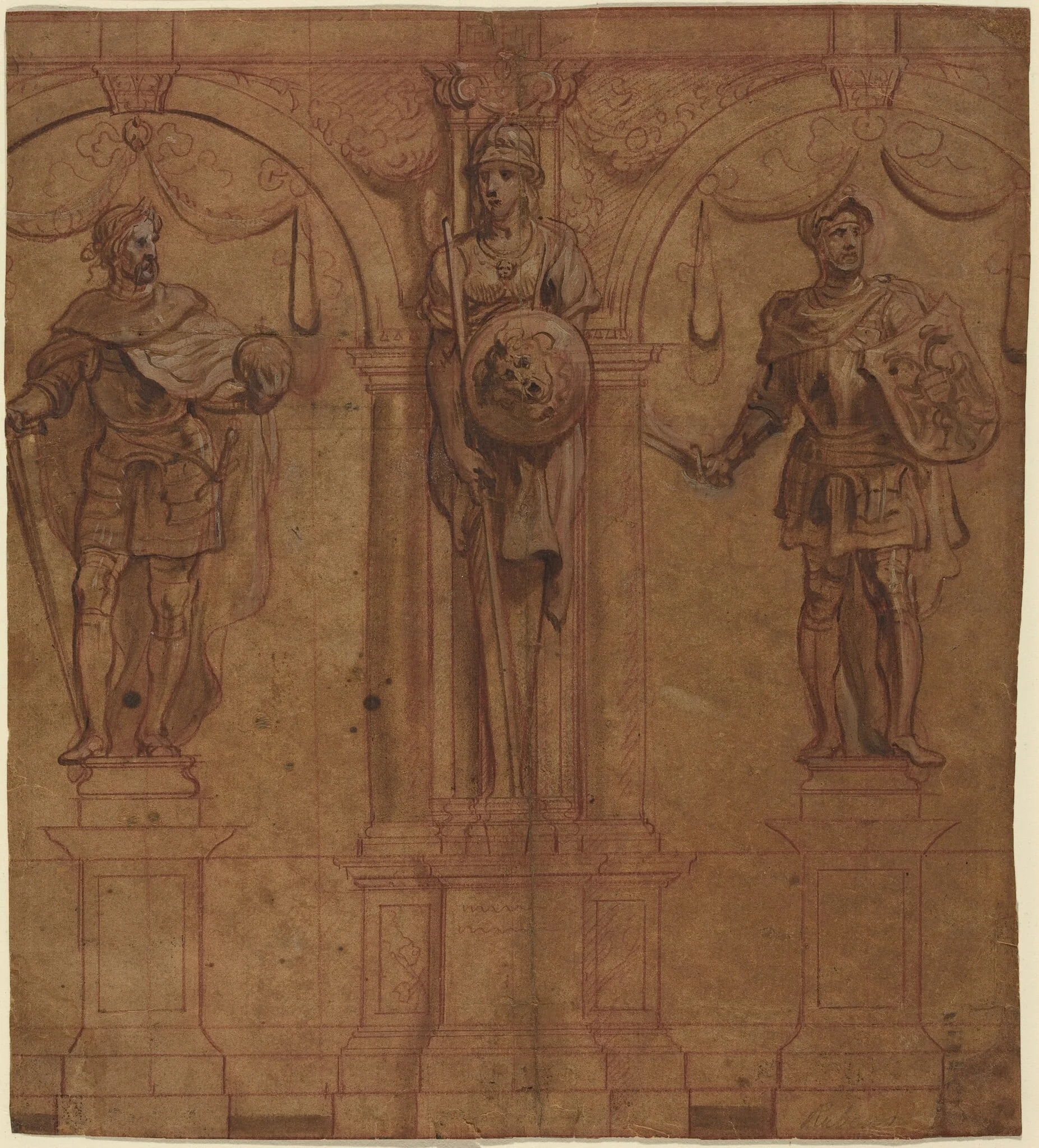 Rudolf I and Albert I with Pallas, detail
