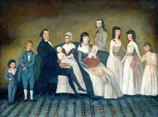 The Cheney Family, oil, 1795