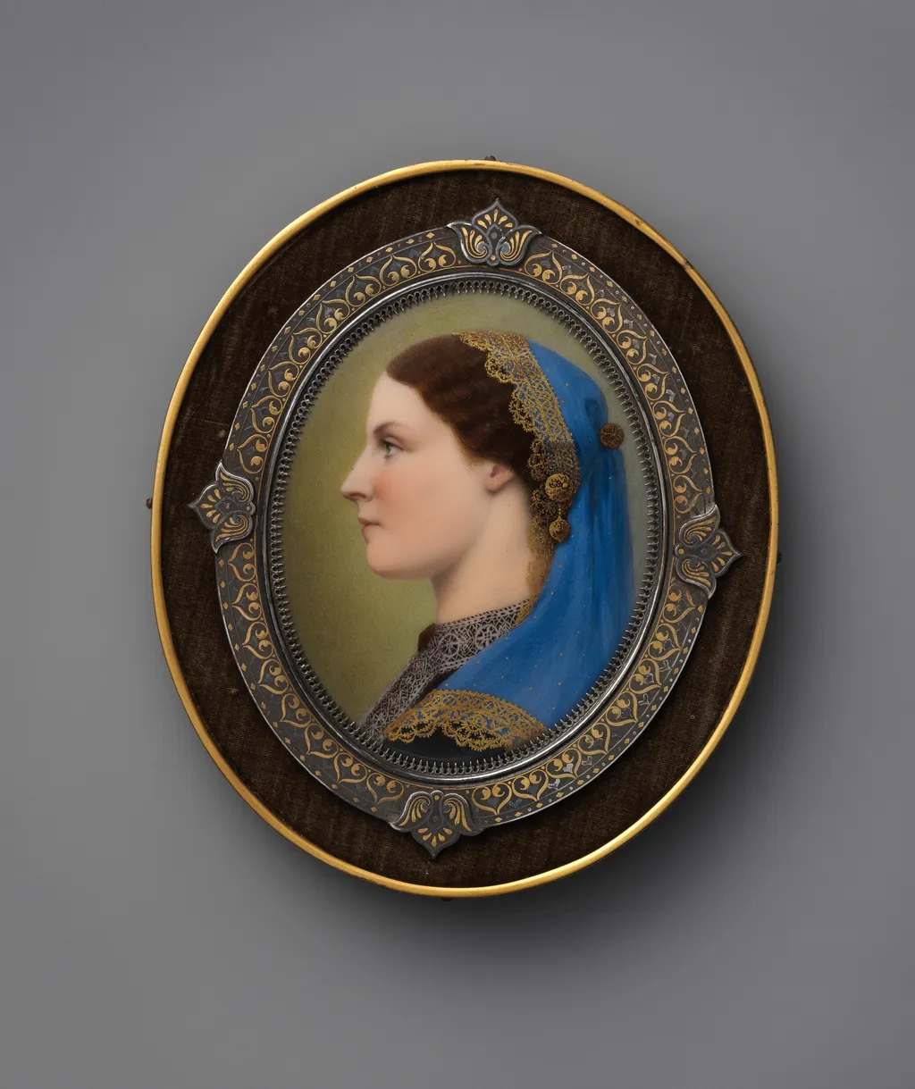 Miniature of Mabel Morrison, by Charles Lepec, copper, 1866
