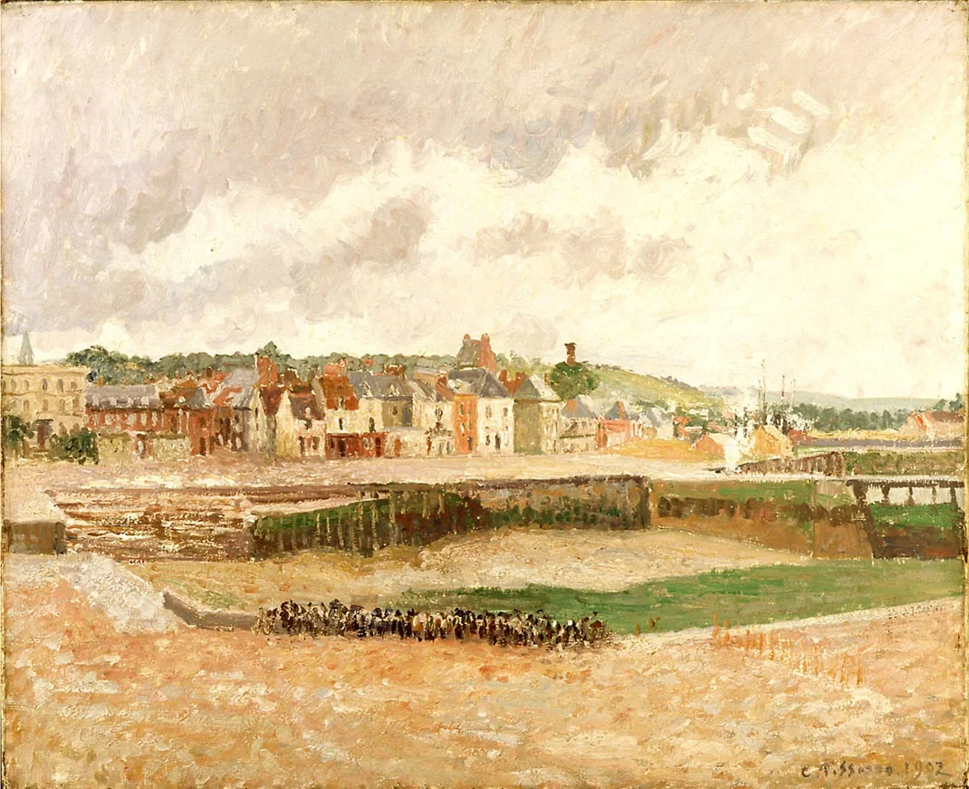 Dieppe. Darse de pêche, marée basse, detail