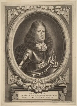 Cosimo III, Grand Duke of Tuscany, by Adriaen Haelwegh, ink, 1691
