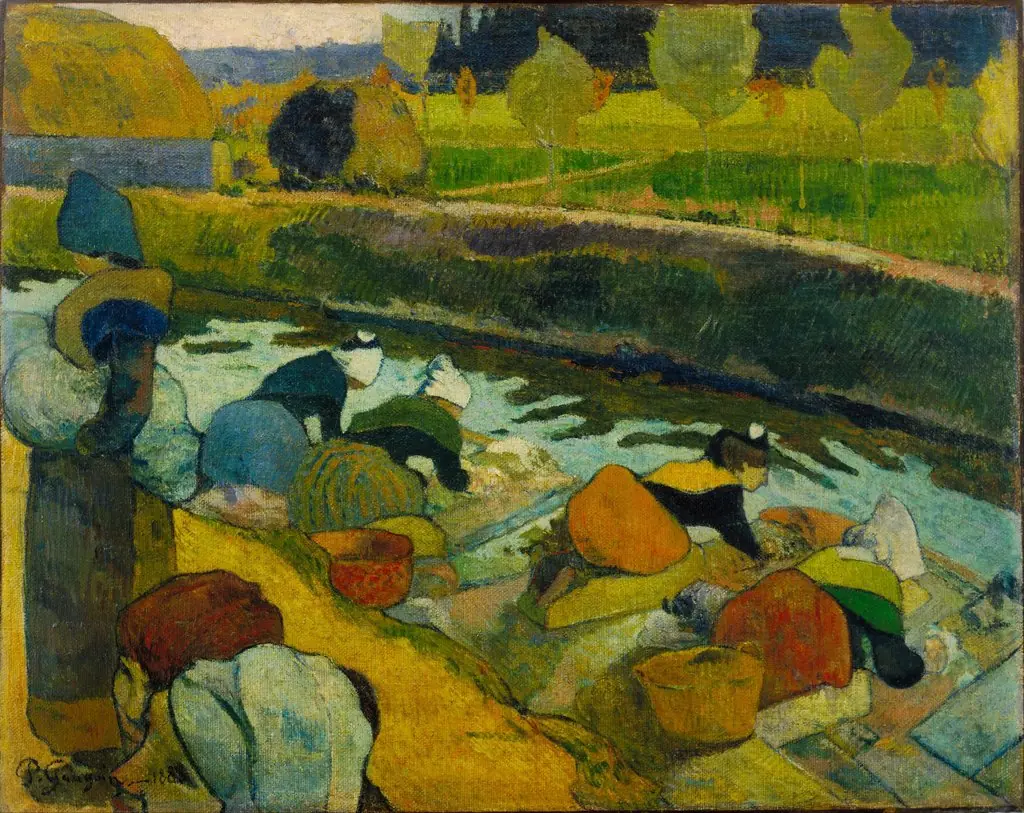 Washerwomen, by Paul Gauguin, oil, 1894