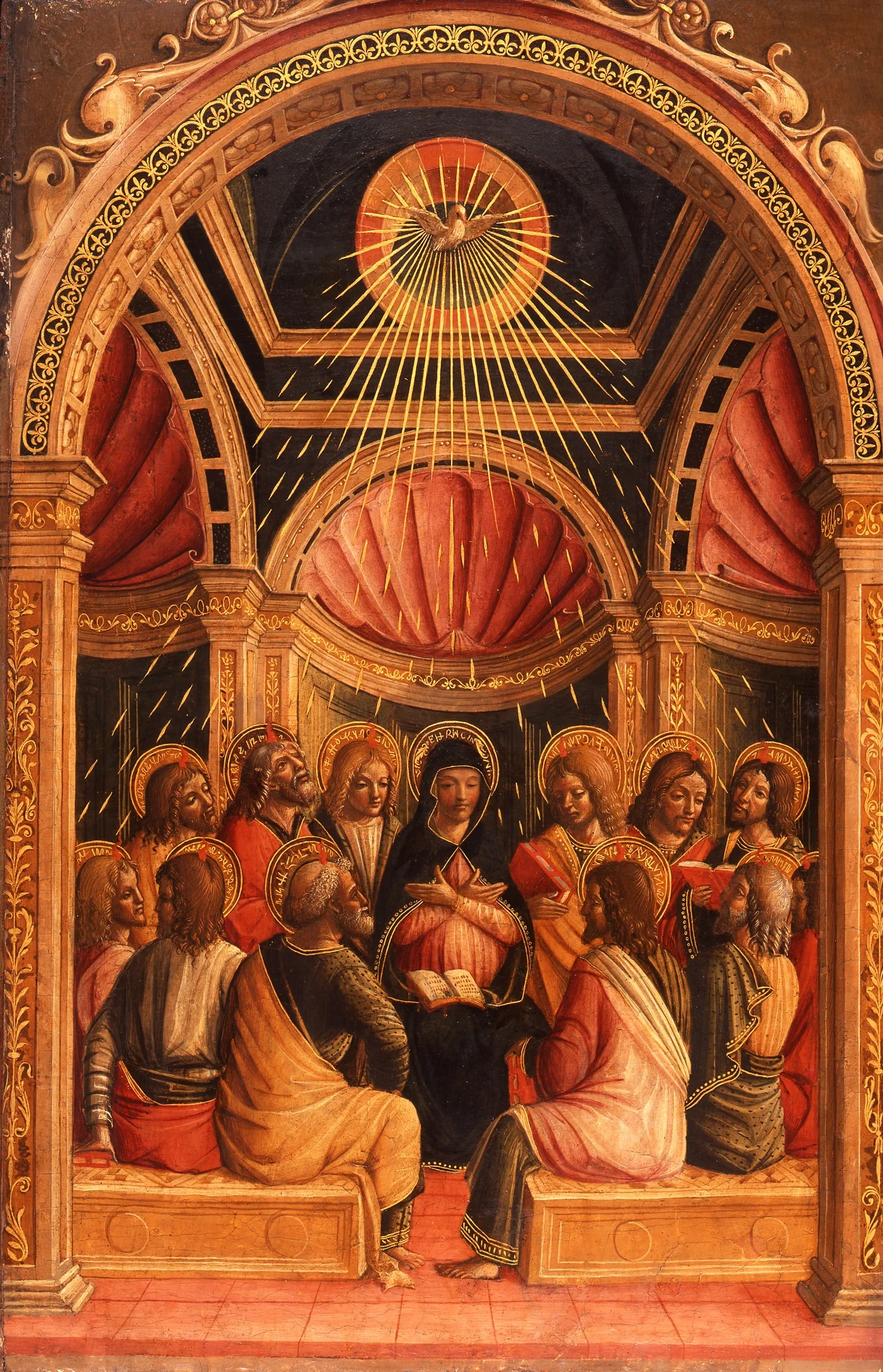The Outpouring of the Holy Spirit (Pentecost), detail