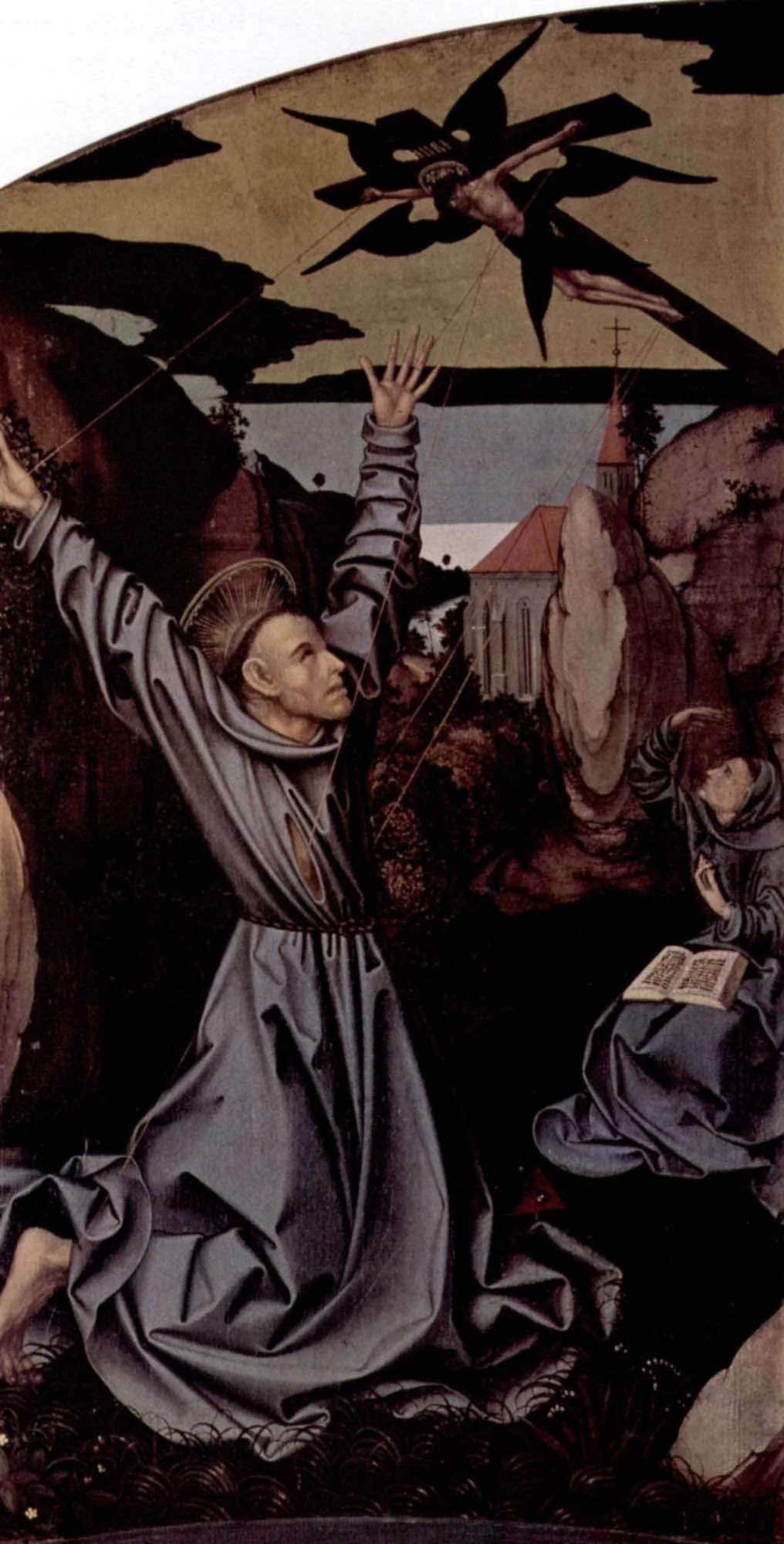 Teile eines Altares: Stigmatisation des hl. Franziskus, detail