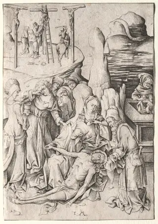 The Passion:  The Lamentation, by Israhel van Meckenem, 1480
