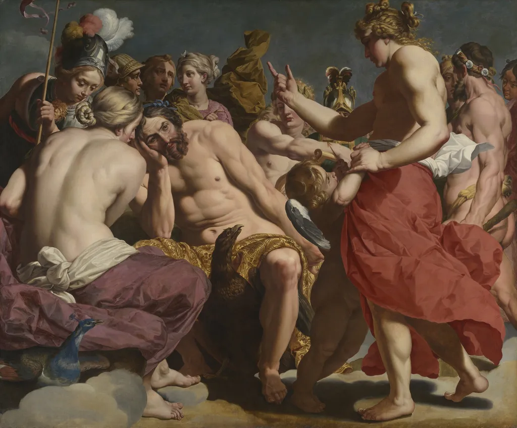 Jupiter Rebuked by Venus, by Abraham Janssens I, oil, 1612