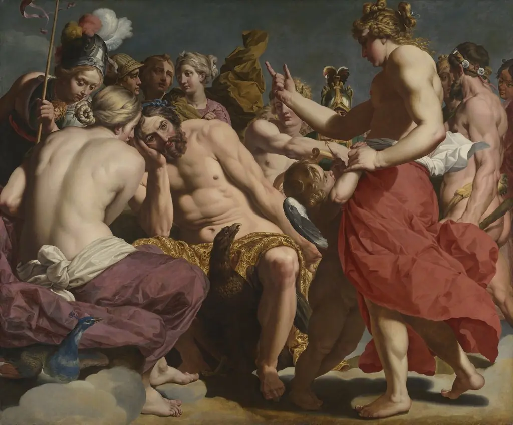 Jupiter Rebuked by Venus, by Abraham Janssens I, oil, 1612