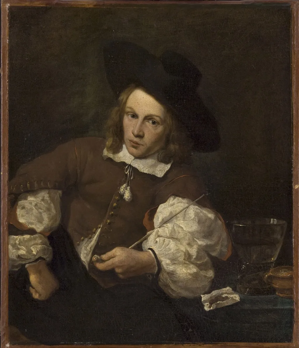 Portrait of a Young Man Seated Smoking, by Karel Dujardin, oil