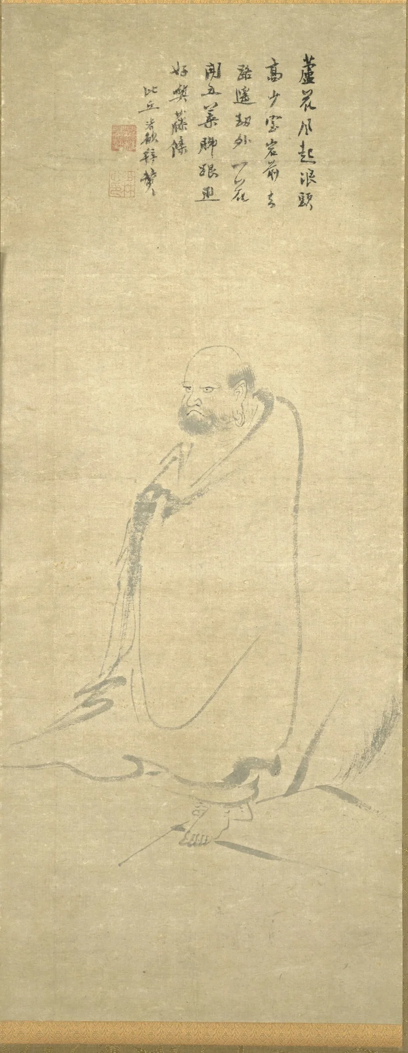 Bodhidharma Crossing the Yangzi on a Reed, detail