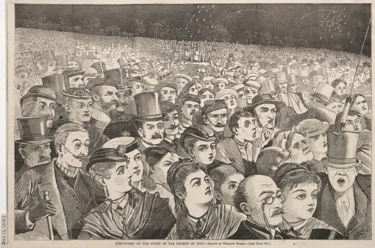 Fire-Works on the Night of the Fourth of July, detail