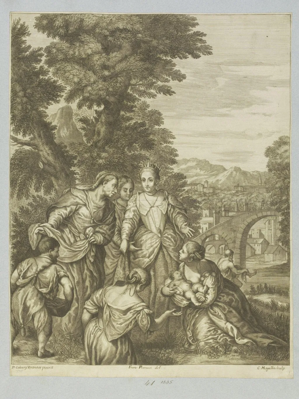 Moses saved from the water, by Cosimo Mogalli