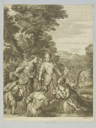 Moses saved from the water, by Cosimo Mogalli