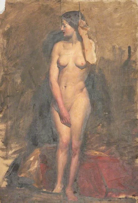 Life Study: Standing Female Nude, detail