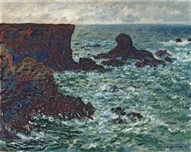 Rocks at Port-Coton, the Lion Rock, Belle Ile, detail
