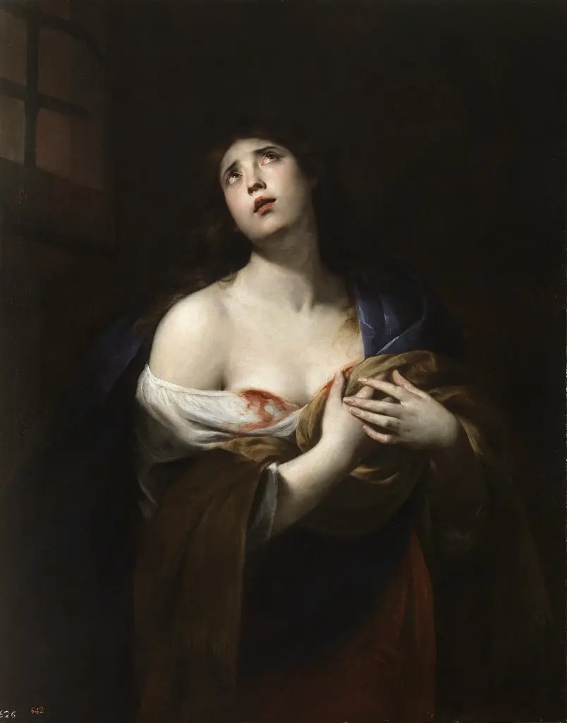 Saint Agatha, by Andrea Vaccaro, oil, 1635