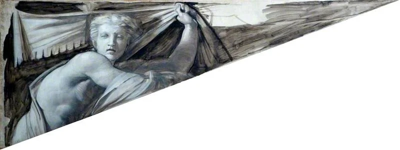 Left Figure (cartoon for the south wall, dining room, Dorchester House), detail