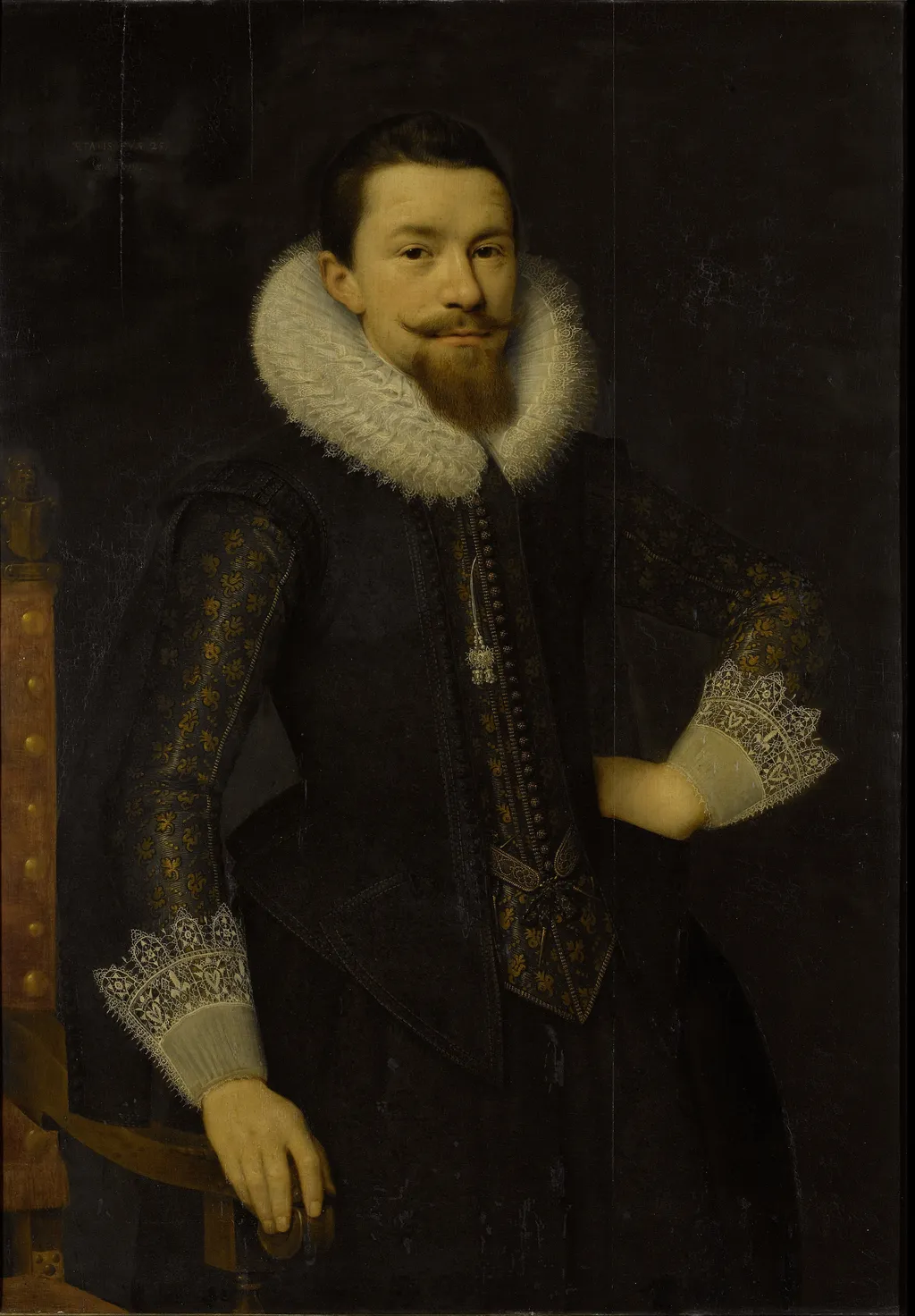 Portrait of Pieter Boudaen Courten (1594-1668), by Salomon Mesdach, oil, 1619