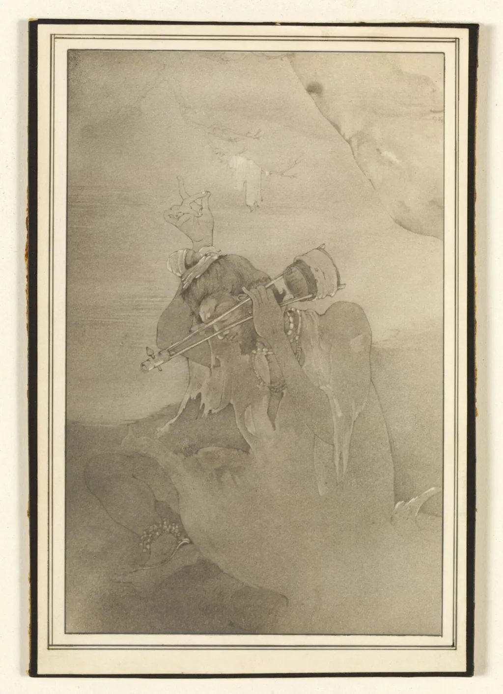 Baul singer, by Abanindranath Tagore, paint, 1905