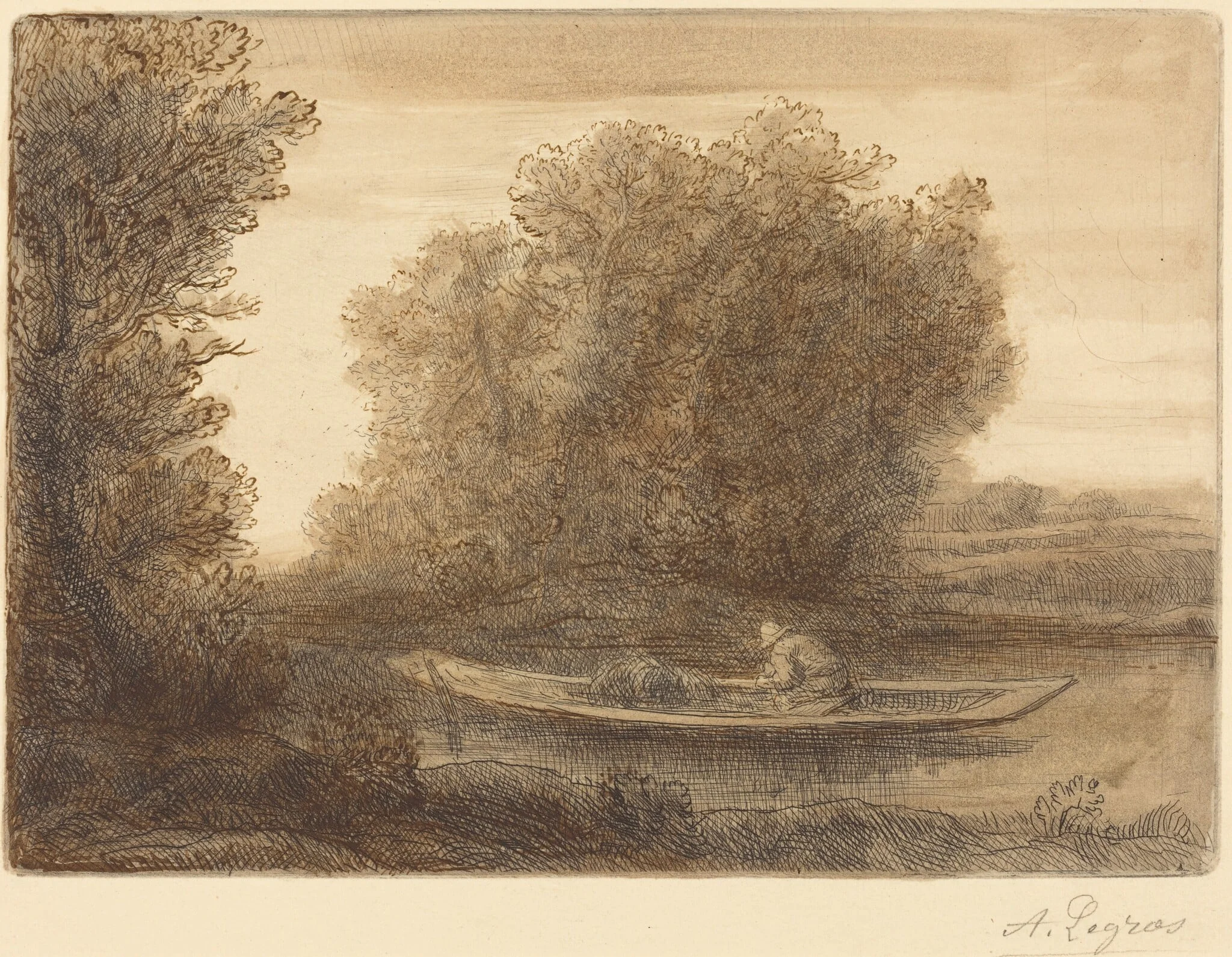 Bend in the River (Un coin de riviere), detail
