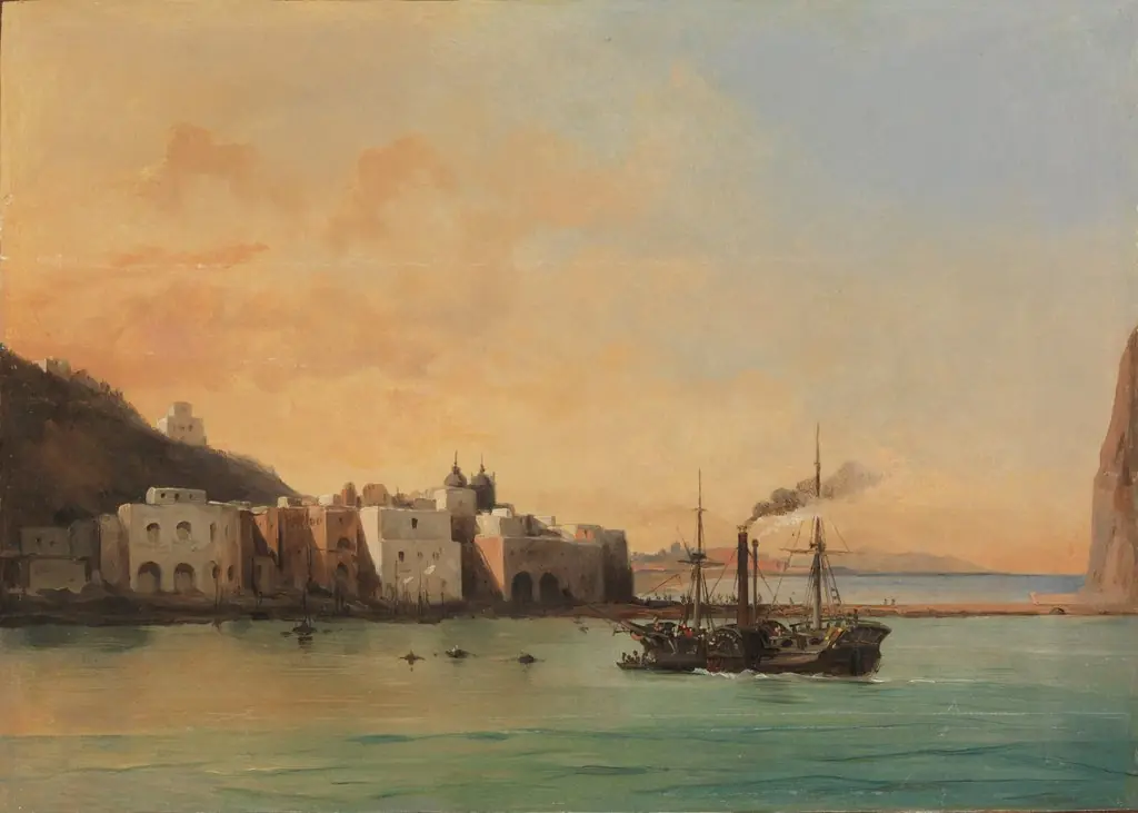 View of Ischia from the Sea, by Jean-Charles-Joseph Rémond, unspecified, 1842