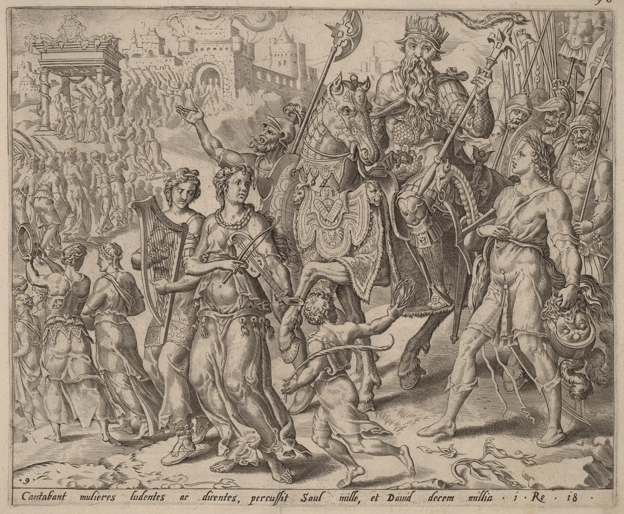 The Triumph of Saul and David, detail