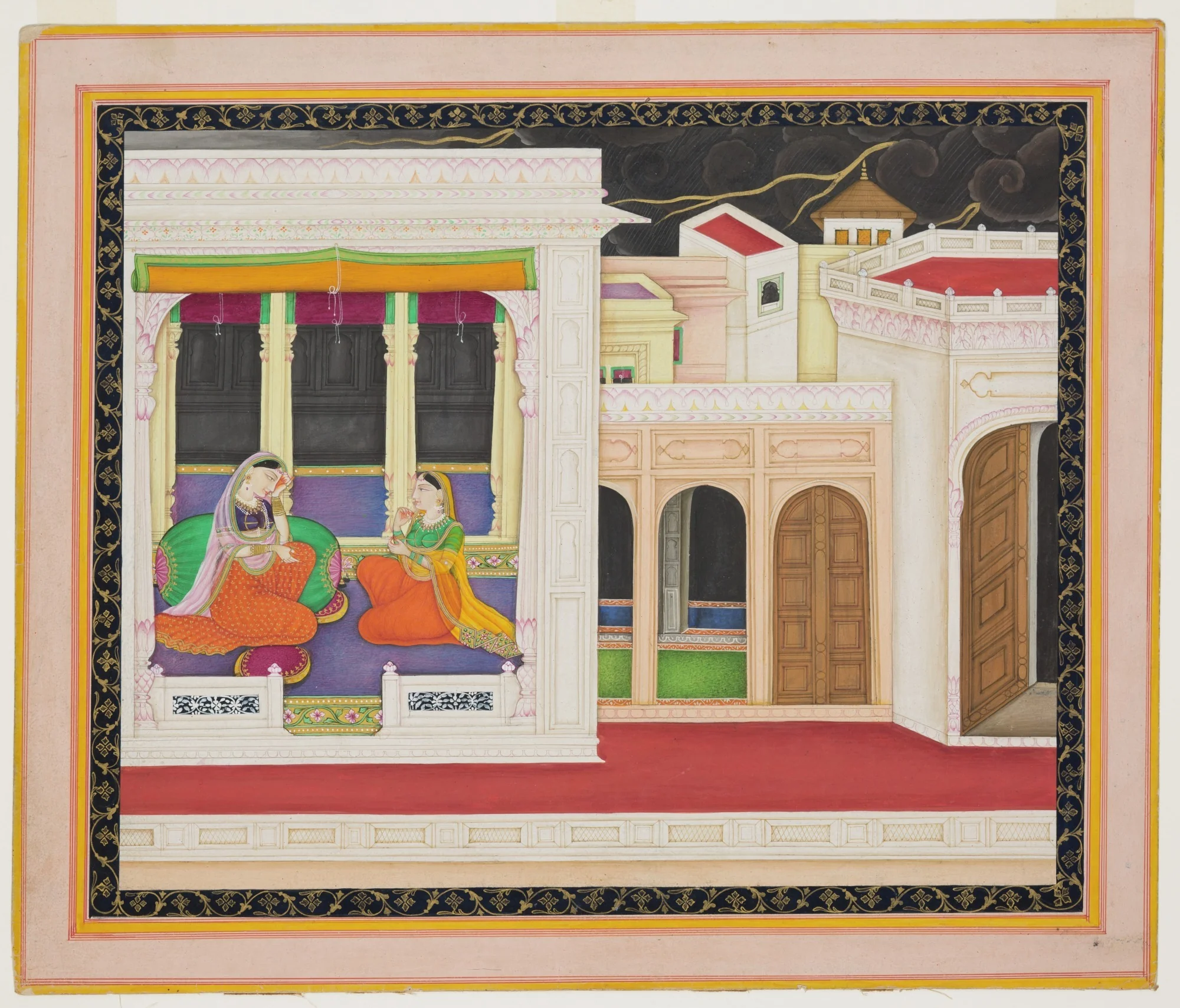 Story of Krishna and Radha, detail