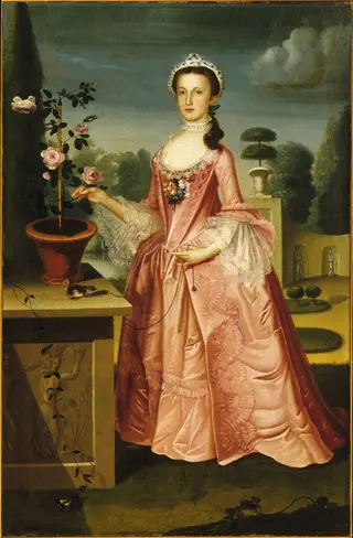 Deborah Hall, by William Williams, oil, 1766