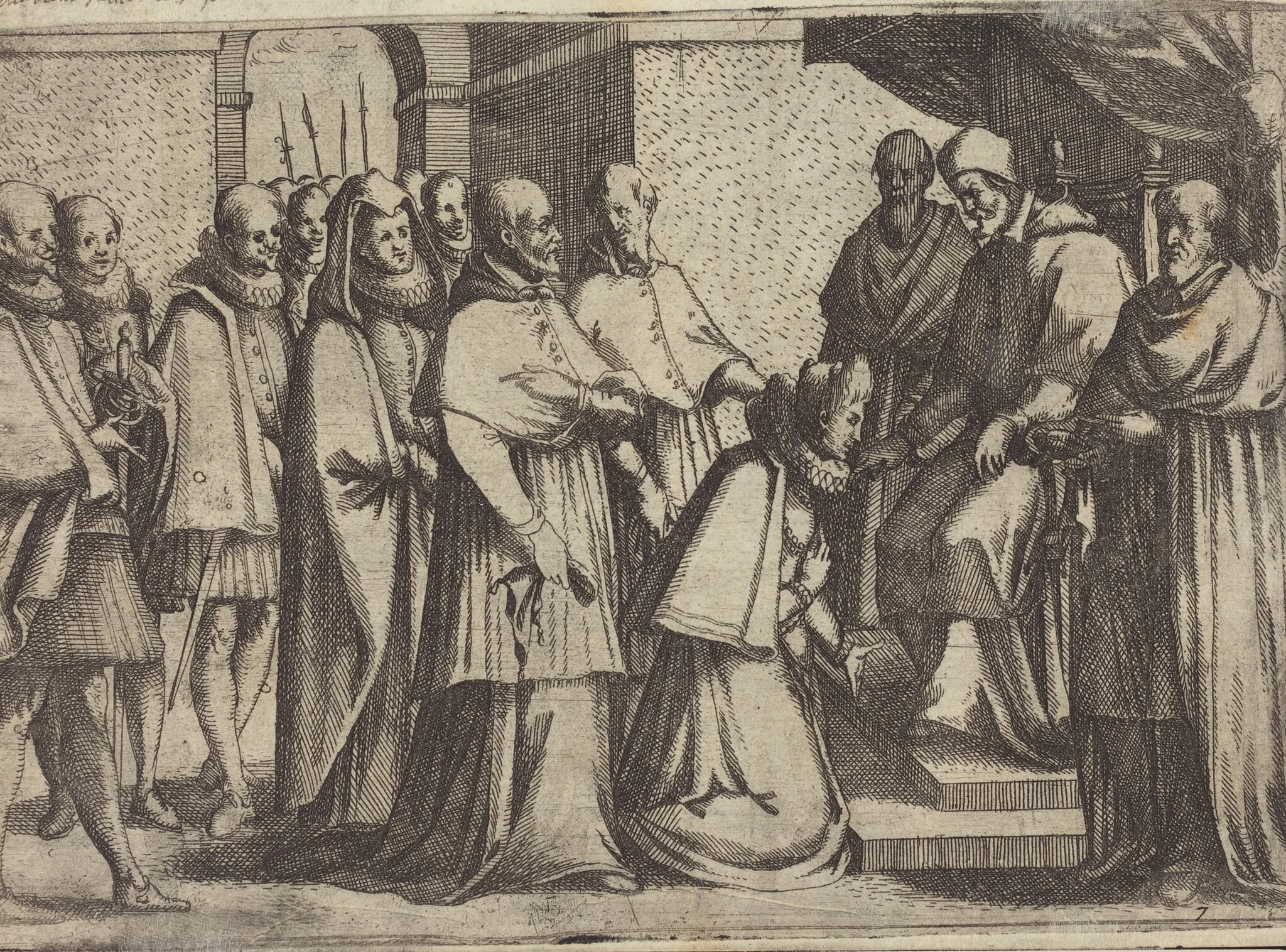 Papal Audience [verso], detail