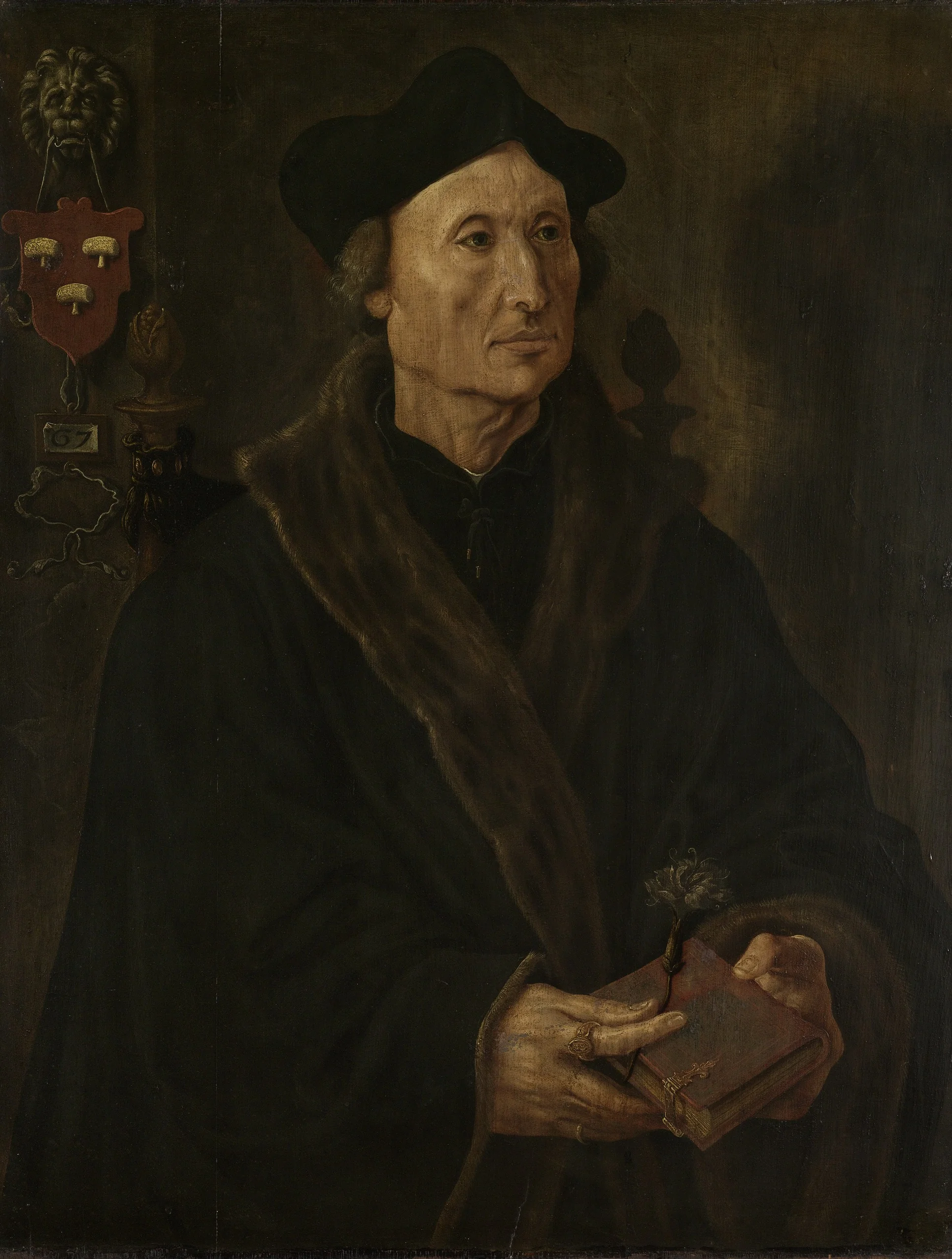 Portrait of Johannes Colmannus (1471-1538), detail