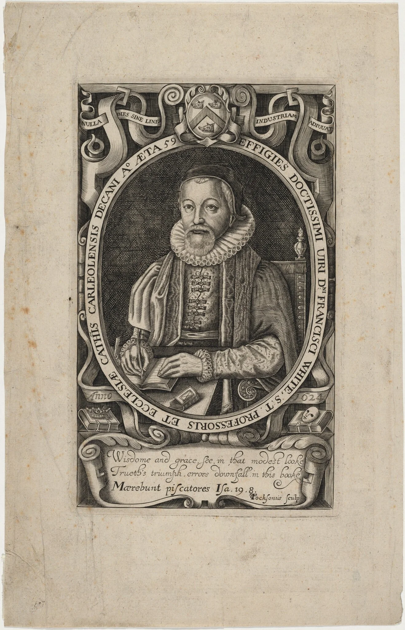 Francis White, Bishop of Ely, detail