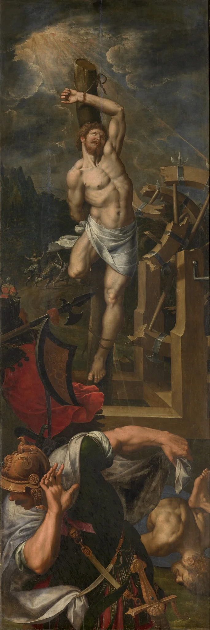 Saint George tortured, detail
