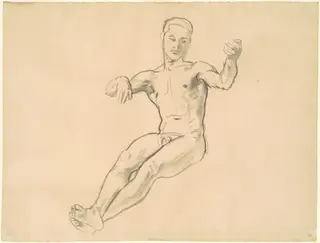 Study for "Arion", by John Singer Sargent, charcoal, 1920