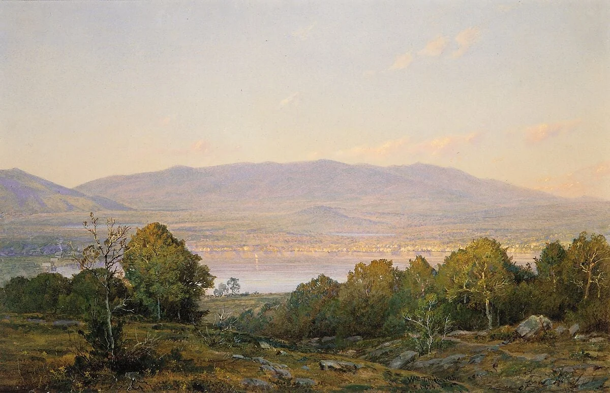 Sundown at Centre Harbor, New Hampshire, detail