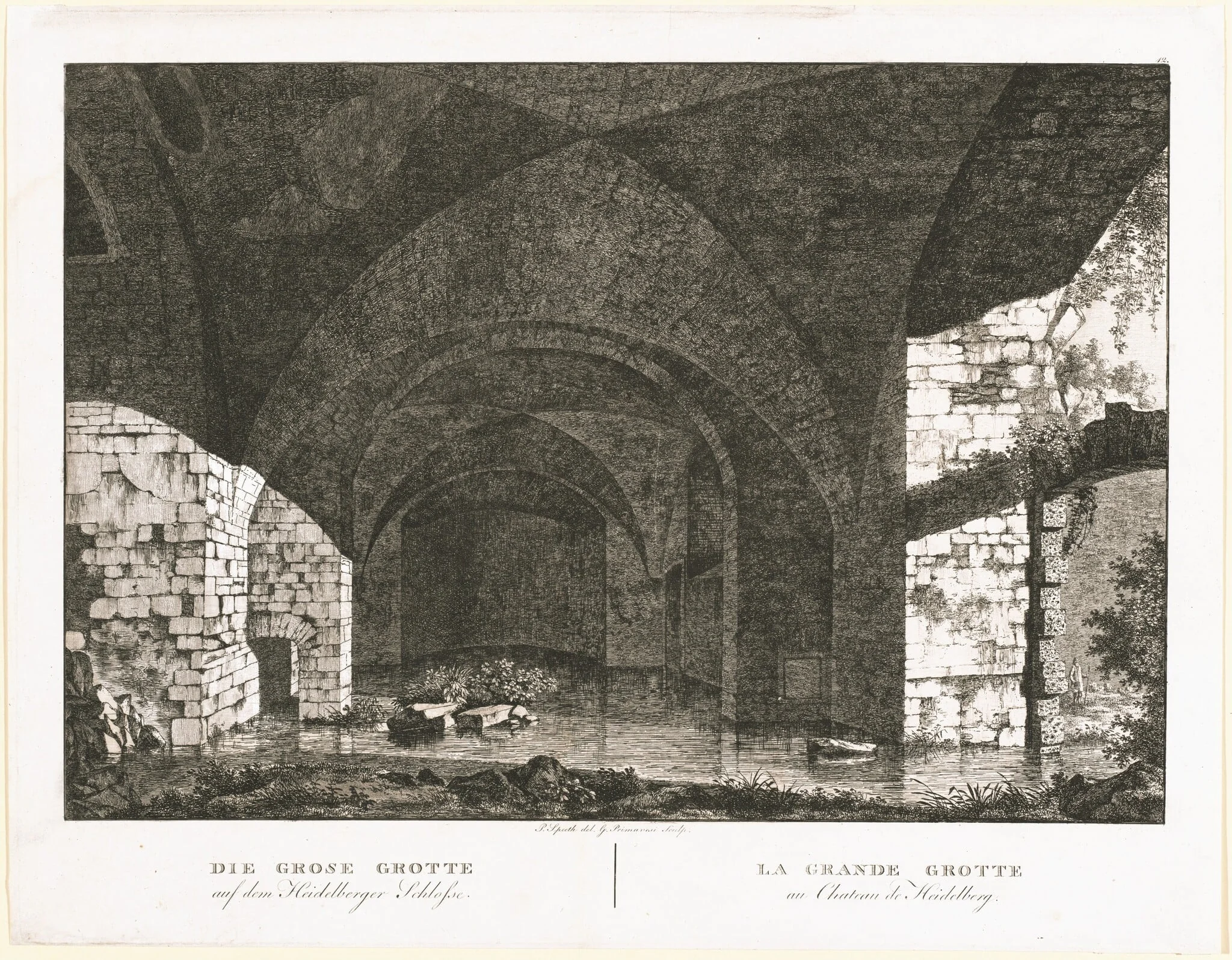 Die Grosse Grotte auf dem Heidelberger Schlosse (The Large Grotto at Heidelberg Castle), detail