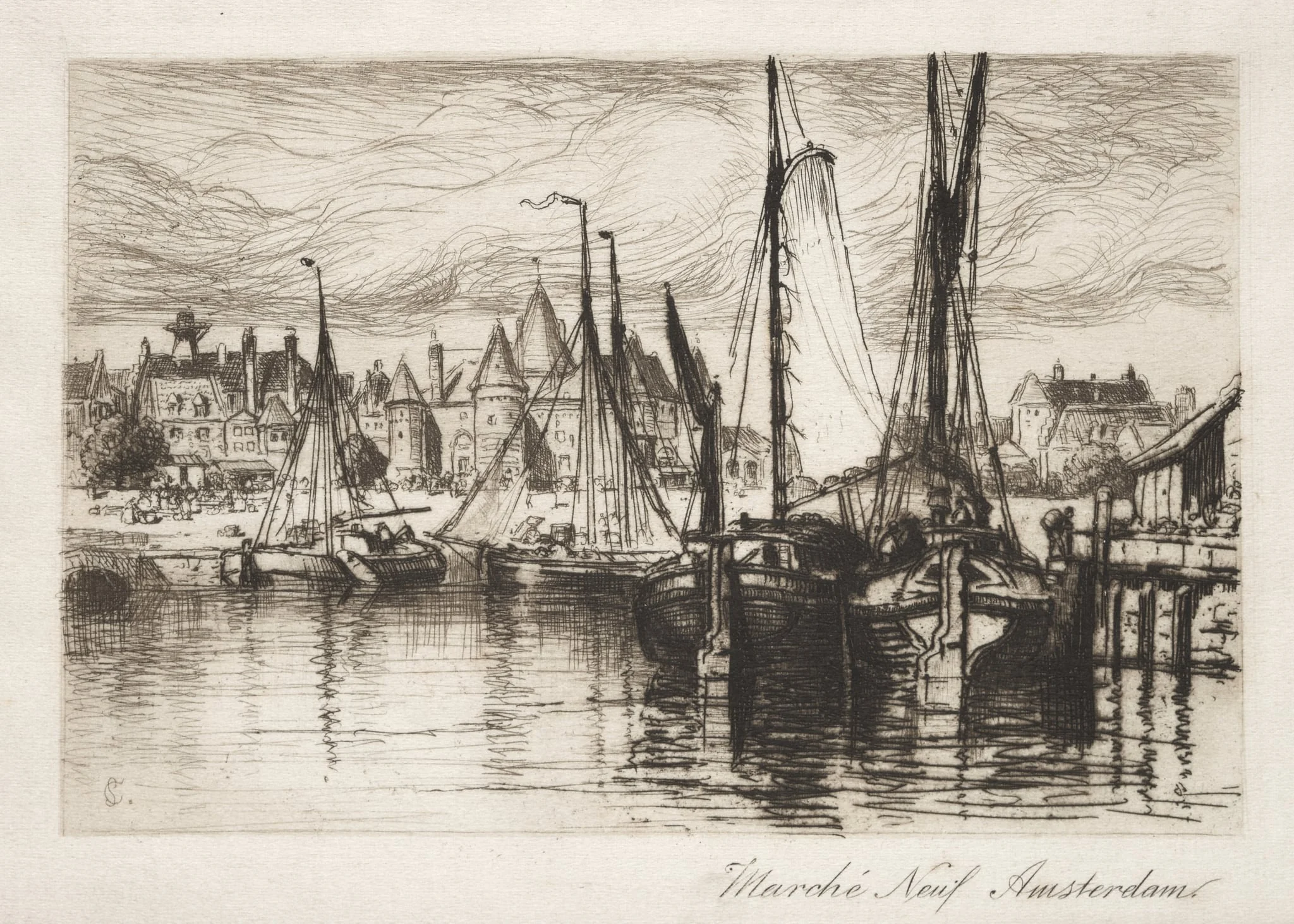 The New Market, Amsterdam, detail