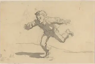 The Young Courier, by Honoré Daumier, crayon, 1844