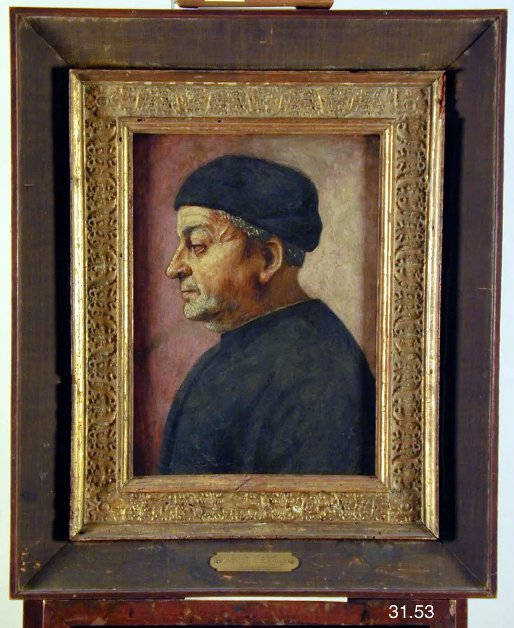 Portrait of a Man, by Domenico Ghirlandaio, fresco, 1481