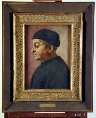 Portrait of a Man, by Domenico Ghirlandaio, fresco, 1481