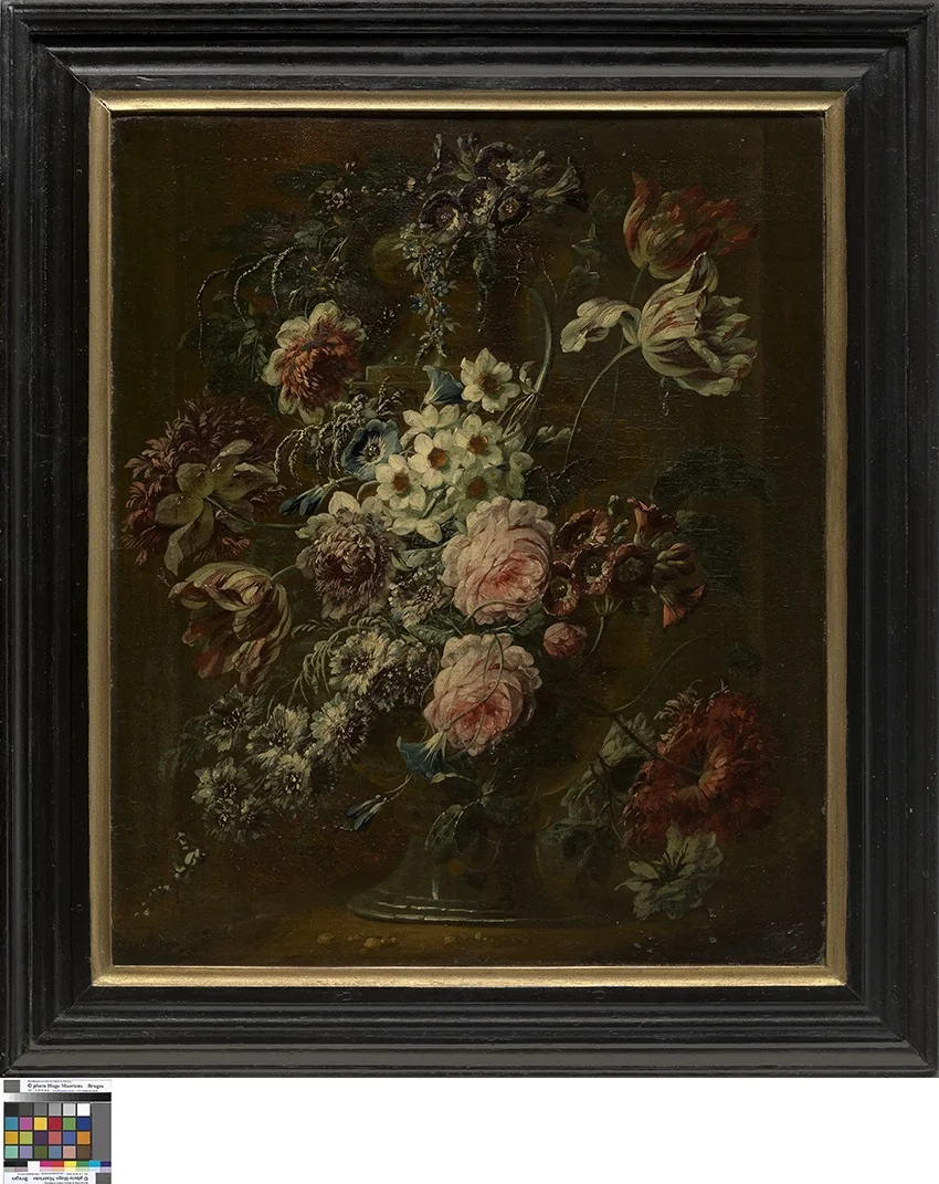 Stilleven met bloemen, detail