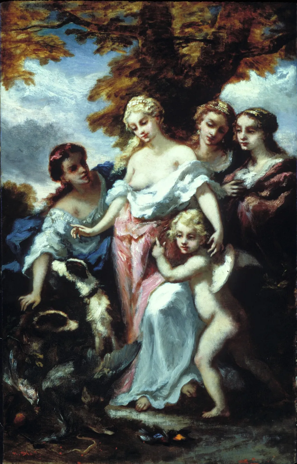 Diana After the Hunt, by Narcisse Virgilio Díaz, oil, 1848